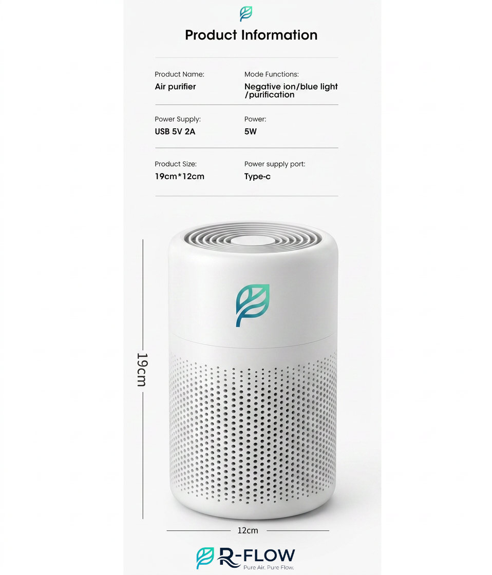 R-Flow Mini Purificateur d'Air